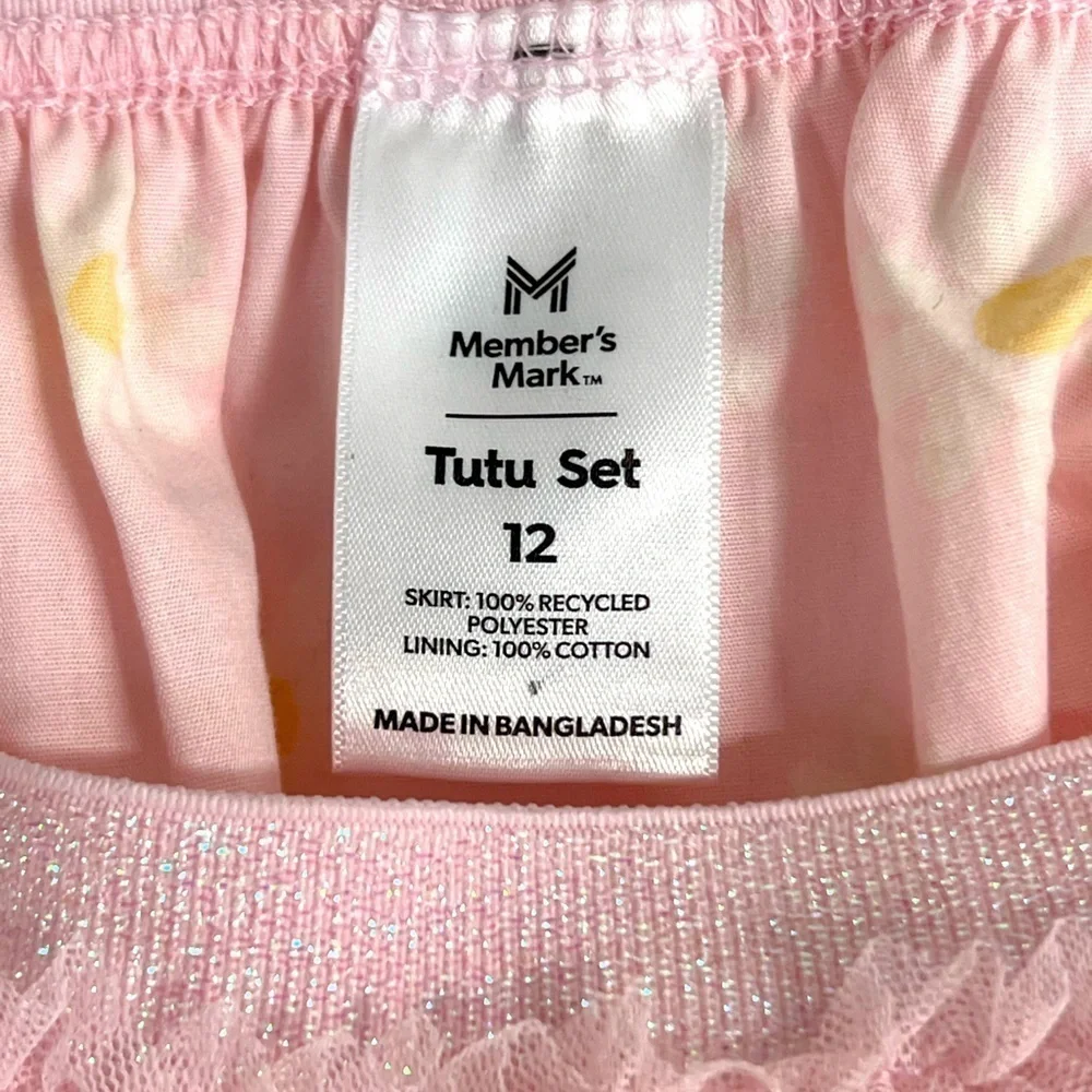 MEMBERS Mark Girls 2-piece Long Sleeve Graphic Unicorn Shirt & Tutu - 12